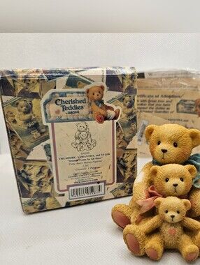 NEW Cherished Teddies THEODORE SAMANTHA  TYLER Bear 3 Friend figurine MINT CON